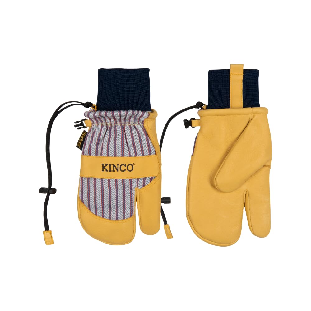 Kinco, 1927KWLT, Lobster Claw Mitt Shell, Inner Glove Lining, Grain Pigskin Palm, Omni Cuff™ Design, Heatkeep® Thermal Insulation - Image 4