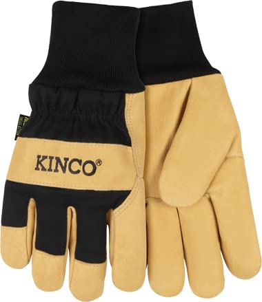 Kinco 1928KW Thermal Lined Grain Pigskin Leather Palm Work Glove with Knit Wrist - Image 3