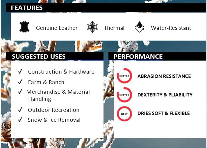 Kinco 398HKP HydroFlector Thermal Lined Water-Resistant Premium Grain Cowhide Leather Winter Gloves - Image 5