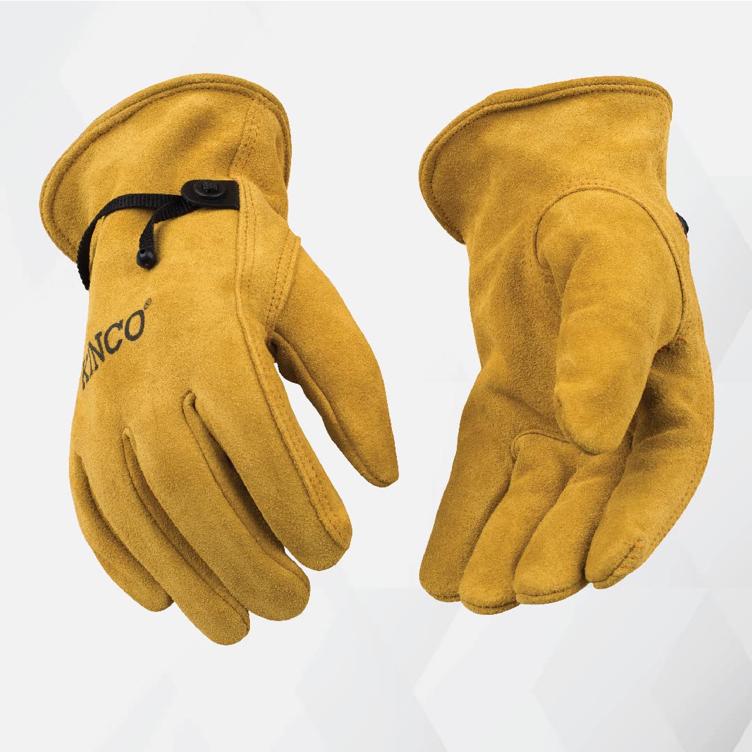 Kinco, 50BT-XL, Suede Cowhide Leather Glove with Pull-Strap - Durable, Customized Fit Cuff, Anti-Fatigue Design, Comfortable Out-Seam -Construction, Farm, Ranch, DIY, Landscaping, General Use, X-Large - Image 3